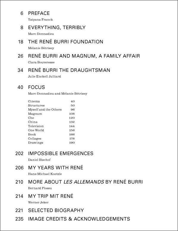 Book cover of René Burri Explosions of Sight. Published by Scheidegger & Spiess.