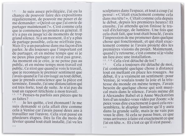 Book cover of Latifa Echakhch, A Finished, Resolved and Static Work Would Make No Sense to Me'. Published by Scheidegger & Spiess.