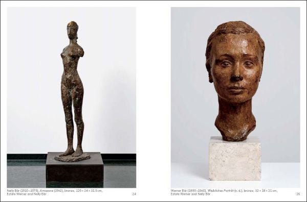 Framed image of Mickey Mouse leaning against white interior wall with mirror and chandelier above, The Julius Baer Art Collection in black font above.