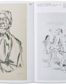 Book cover of La main (et) le gant: Kokoschka à portée de main, with a pair of arms and hands in black and white striped gloves. Published by Scheidegger & Spiess.