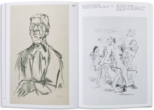 Book cover of La main (et) le gant: Kokoschka à portée de main, with a pair of arms and hands in black and white striped gloves. Published by Scheidegger & Spiess.