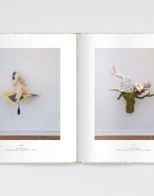 Pink book cover of Der Flexible Plan, Das Rokoko in der Gegenwartskunst, with a threaded orange drape to top. Published by Verlag Kettler.