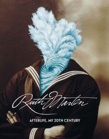 Book cover of Ruth Marten, Afterlife, My 20th Century, featuring a torso wearing black sailors jersey, with a sea whirlpool in place of head. Published by Verlag Kettler.