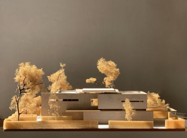 Landscape cover of Philipp von Matt, Architekt with gold sketch of interior staircase and door. Published by Verlag Kettler.