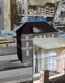 Book cover of When we were Monsters; featuring four storey house with front steps. Published by Verlag Kettler.