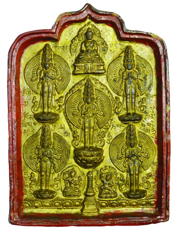 Book cover of Tsha-Tsha: Votivtafeln aus dem buddhistischen Kulturkreis; featuring a Buddhist art object. Published by Arnoldsche Art Publishers.