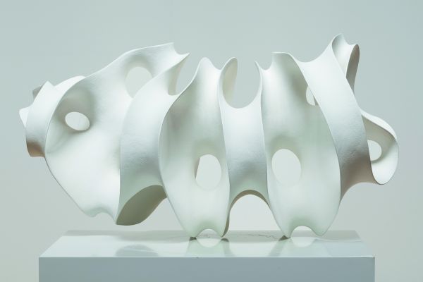 Book cover of Materiality: The Miller Ceramic Art Collection, with a bell shaped terracotta ceramic. Published by Arnoldsche Art Publishers.