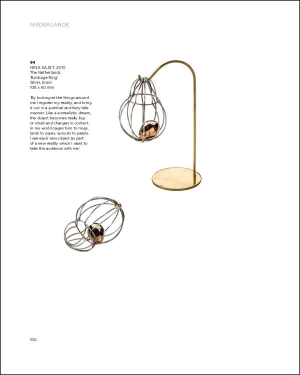 4 modern, quirky designed rings, black cover, RINGS OF THE 20TH AND 21ST CENTURIES in grey font to upper left.