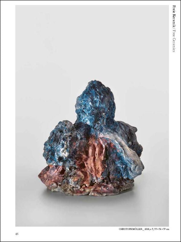 Book cover of 14th Westerwald Preis 2019 Kermik Europas Ceramics of Europe, with a close up of white textured ceramic surface. Published by Arnoldsche Art Publishers.