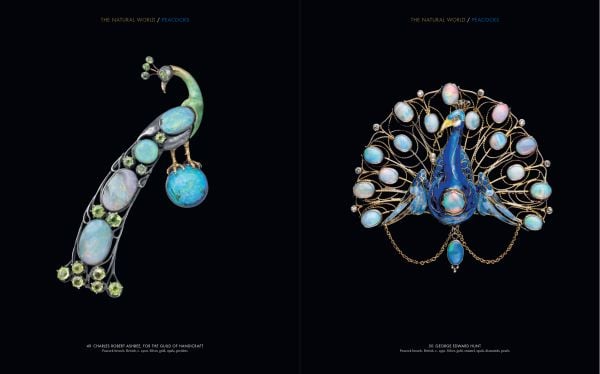 Ferdinand Hauser Brooch in gold and blue on black cover of 'Tadema Gallery London, Jewellery from the 1860s to 1960s', by Arnoldsche Art Publishers.