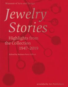 Red filter on jewelry piece, on cover of 'Jewelry Stories Highlights from the Collection 1947-2019'. by Arnoldsche Art Publishers.