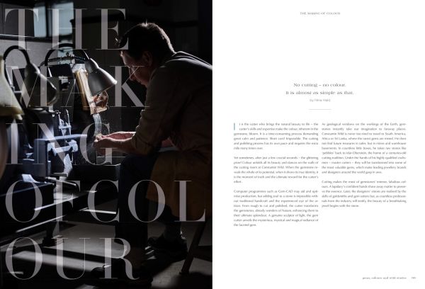 Pink, purple and red kaleidoscope pattern on cover of slipcase from 'Gems, Colours & Wild Stories, 175 Years of Constantin Wild', by Arnoldsche Art Publishers.