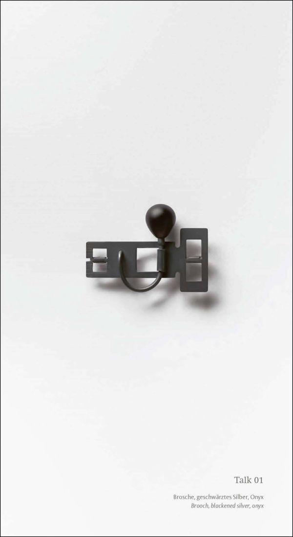 Clear gemstone shapes, with black square obscuring font on cover of 'Ute Eitzenhöfer: Subtext', by Arnoldsche Art Publishers.