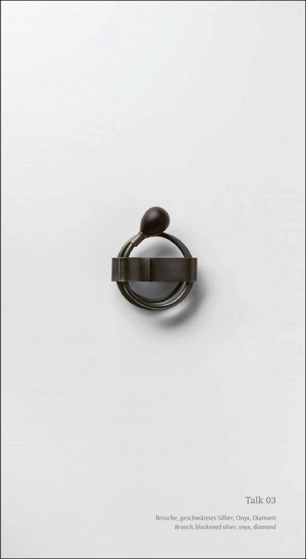 Clear gemstone shapes, with black square obscuring font on cover of 'Ute Eitzenhöfer: Subtext', by Arnoldsche Art Publishers.