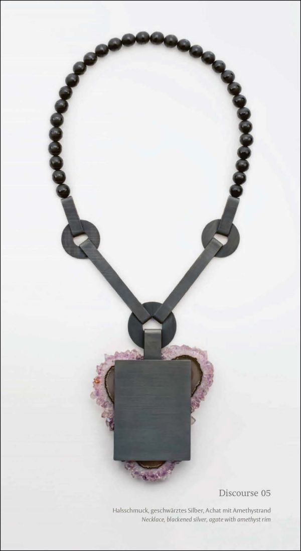 Clear gemstone shapes, with black square obscuring font on cover of 'Ute Eitzenhöfer: Subtext', by Arnoldsche Art Publishers.