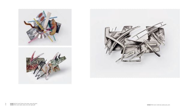 Bright gold rabbit-shaped figure on off white cover of 'Manfred Bischoff, Ding Dong', by Arnoldsche Art Publishers.