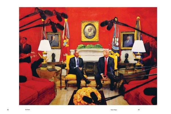 Book cover of Per Fronth: Evolution of Melancholy, featuring a painting with three figures on ski slopes. Published by Arnoldsche Art Publishers.