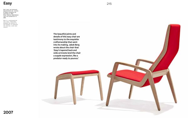 Minimalist Danish Lido Lounge Chair, on white cover of 'Jakob Berg: Furniture', by Arnoldsche Art Publishers.