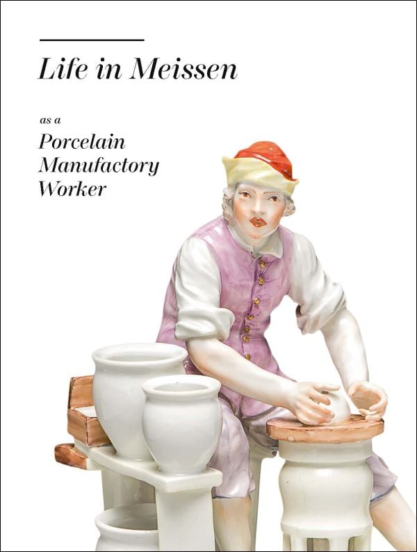 Book cover of All Walks of Life, A Journey with The Alan Shimmerman Collection: Meissen Porcelain Figures of the Eighteenth Century, featuring a Meissen porcelain figuring of male sitting on tree stump, holding tankard. Published by Arnoldsche Art Publishers