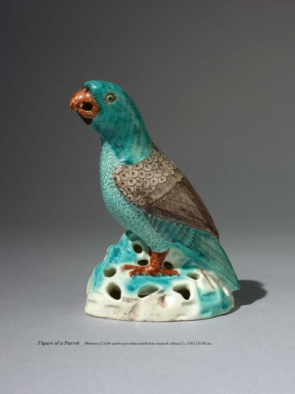 Book cover of The Man with the Butterfly Tie: Ceramics Essays in Honour of Brian Haughton, featuring a painting of white flower shrub, pink butterflies hovering above. Published by Arnoldsche Art Publishers.