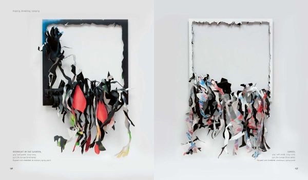 Book cover of The Art & Times of Daniel Jocz, featuring a grey shapes adorned with small gold beads. Published by Arnoldsche Art Publishers.