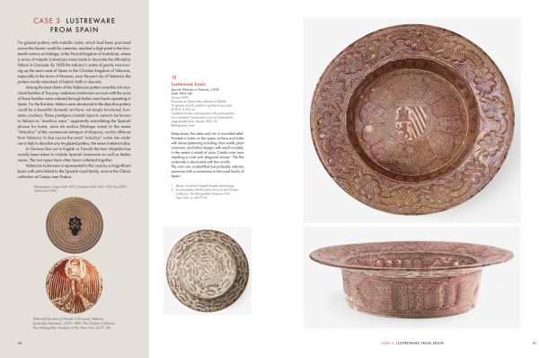 Book cover of Tin-Glaze and Image Culture, The MAK Maiolica Collection in Its Wider Context, featuring three pieces of Italian maiolica tableware. Published by Arnoldsche Art Publishers.