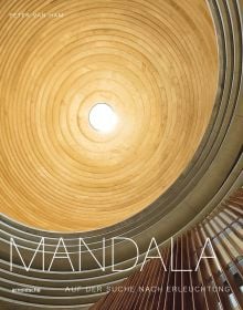 Book cover of Mandala – Auf der Suche nach Erleuchtung, Heilige Geometrie in den spirituellen Ku?nsten der Welt, with the Punchbowl Mosque Oculus ceiling in Sydney. Published by Arnoldsche Art Publishers.