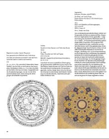 Book cover of Mandala – Auf der Suche nach Erleuchtung, Heilige Geometrie in den spirituellen Ku?nsten der Welt, with the Punchbowl Mosque Oculus ceiling in Sydney. Published by Arnoldsche Art Publishers.