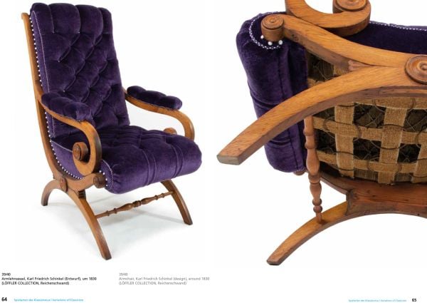 Book cover of Deep-Seated, The Secret Art of Upholstery, with underneath of chair with silver pole arms, upholstered with orange fabric. Published by Arnoldsche Art Publishers.