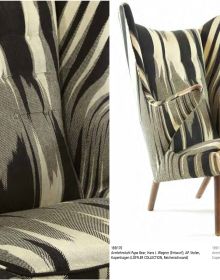 Book cover of Deep-Seated, The Secret Art of Upholstery, with underneath of chair with silver pole arms, upholstered with orange fabric. Published by Arnoldsche Art Publishers.