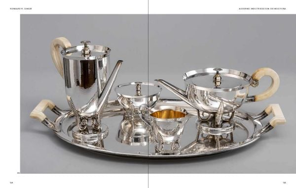 Book cover of Paula Straus, with a silver teapot designed by the visual artist. Published by Arnoldsche Art Publishers.