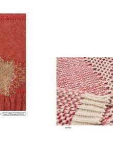 Book cover of Color in Knitting, with a collection of multi-colored knitwear. Published by Arnoldsche Art Publishers.