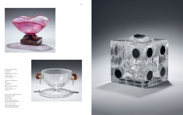 Book cover of Antoine Leperlier: Shaping Time. Works in Glass from 1981 to Now / Donner forme au temps. Œuvres en verre de 1981 à aujourd’hui, with a wax artwork. Published by Arnoldsche Art Publishers.