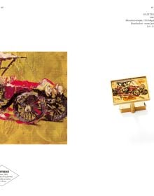 Book cover of Gabi Dziuba & Friends, with three shiny butterfly shaped pieces. Published by Arnoldsche Art Publishers.