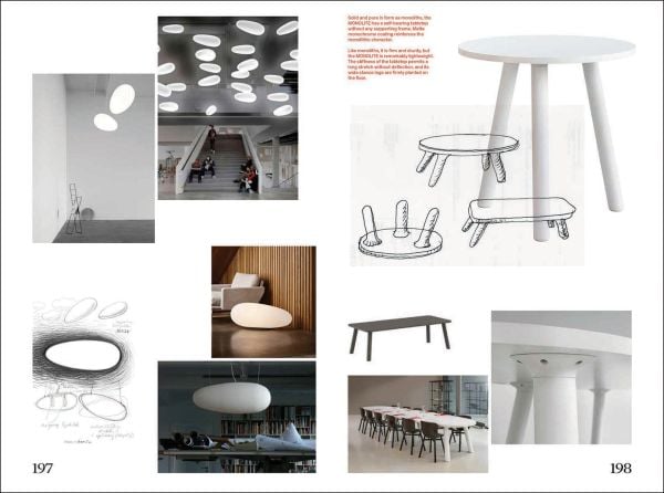 Book cover of Past – Present – Future: Visions of Creativity: The Design of Boris Berlin, with a red chair turned upside down. Published by Arnoldsche Art Publishers.