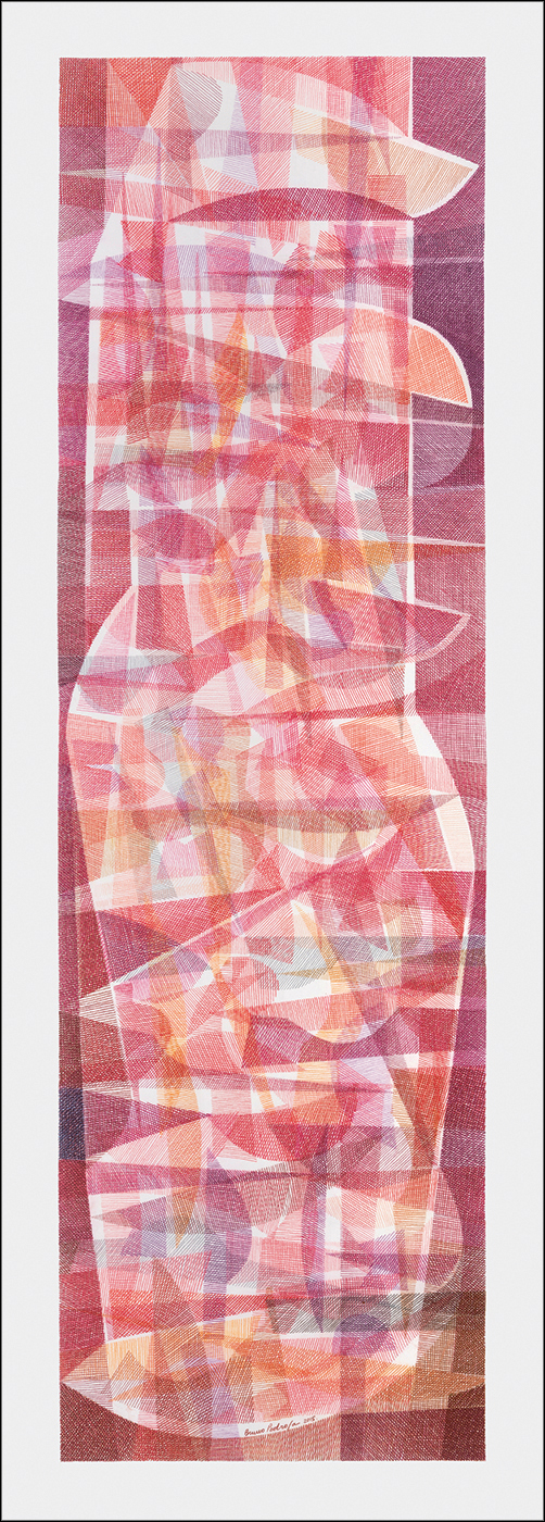 Book cover of Bruno Pedrosa: Between Worlds, with a colorful abstract painting. Published by Arnoldsche Art Publishers.