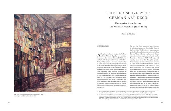 Book cover of Berlin Deko: Central European Furniture from 1910 to 1930, featuring a carved figure on the side of a piece of wood furniture. Published by Arnoldsche Art Publishers.