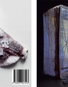Book cover of Textile Practices: Forty Female Artists and Designers from Europe; featuring a model in a large blue floral dress. Published by Arnoldsche Art Publishers.
