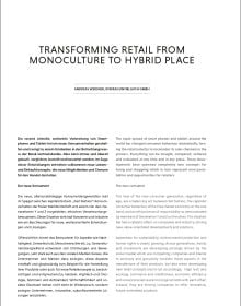 Black and white polka dot floor, with small inflatable pandas, on cover of 'Retail Design International Vol. 5, Components, Spaces, Buildings', by Avedition Gmbh.