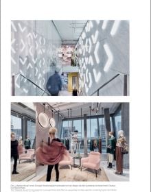 Book cover of 'Retail Design International Vol. 7, Components, Spaces, Buildings', with modern multi-story building. Published by Avedition Gmbh.