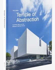 Book cover of Temple of Abstraction: Fumihiko Maki and the Museum Reinhard Ernst, with the modern art museum building. Published by Avedition Gmbh.