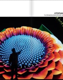 Book cover of Experience & Event Design 2025 / 2026; featuring flower shapes made with lights. Published by Avedition Gmbh.
