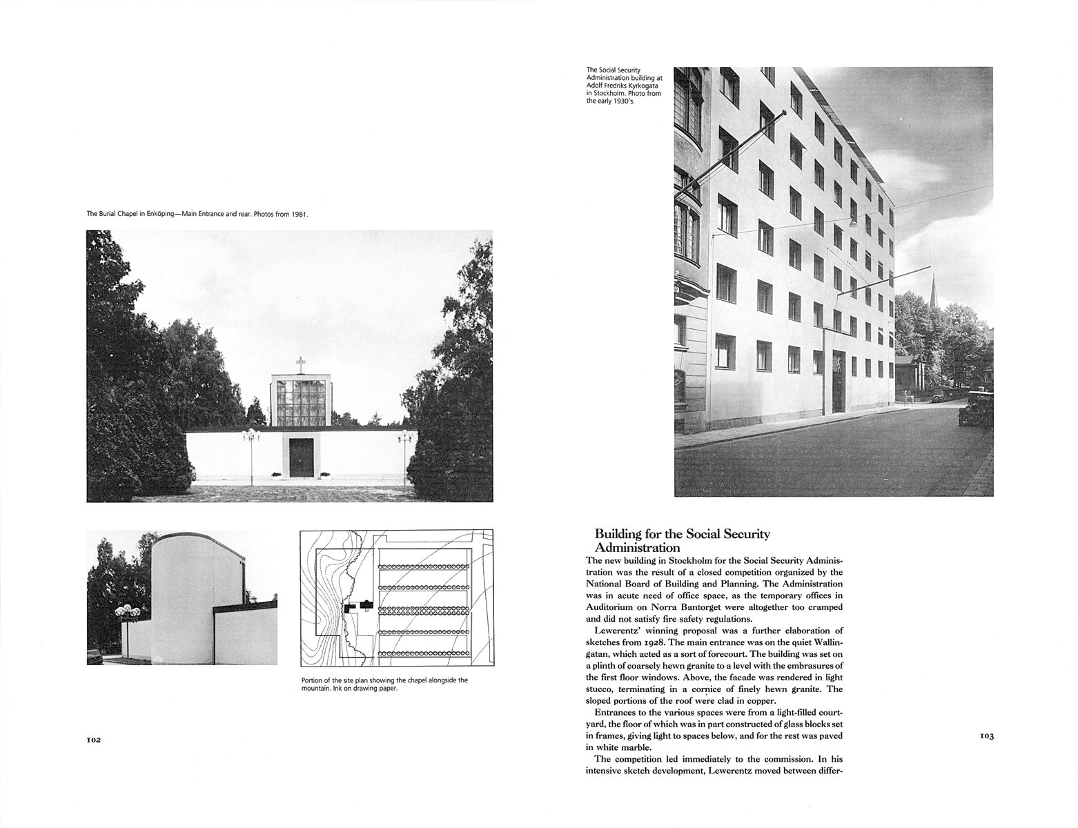 Black book cover of Sigurd Lewerentz, Architect. Published by Park Books.