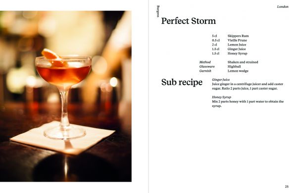 Book cover of Mixing Cosmopolitans, The Pouring Tales, with yellow outlines of cocktail glasses with stirrers and shakers. Published by Alambic Books.