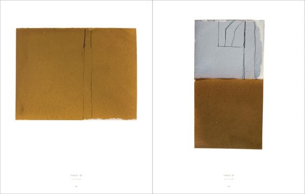 Dark abstract shape on cream cover, James Bishop in brown font on white border