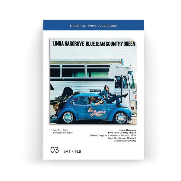 Book cover of The Art of Vinyl Covers 2024, with a shelf of records. Published by Seltmann Publishers.