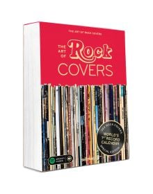 Book cover of The Art of Rock Covers: Best-Of Collection Vol. 01, with a shelf of records. Published by Seltmann Publishers.