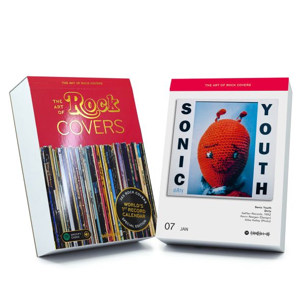 Book cover of The Art of Rock Covers: Best-Of Collection Vol. 01, with a shelf of records. Published by Seltmann Publishers.