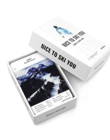Box cover of Nice To Ski You: Quartet & Travel Guide, featuring a skier moving down the slopes at speed. Published by Seltmann Publishers.