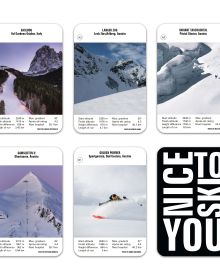 Box cover of Nice To Ski You: Quartet & Travel Guide, featuring a skier moving down the slopes at speed. Published by Seltmann Publishers.